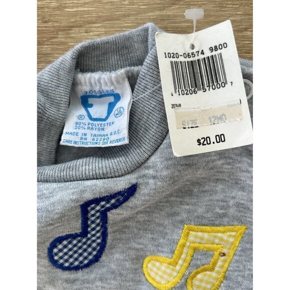 Vintage Joggles Sweatshirt 12M Girls Pullover Crewneck Teddy Bears 80/90s - Picture 3 of 3